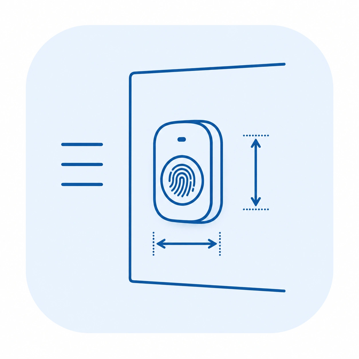 Compact locker key icon