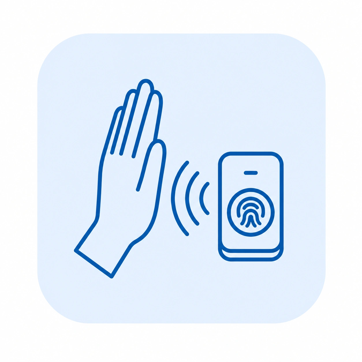 Contactless use icon