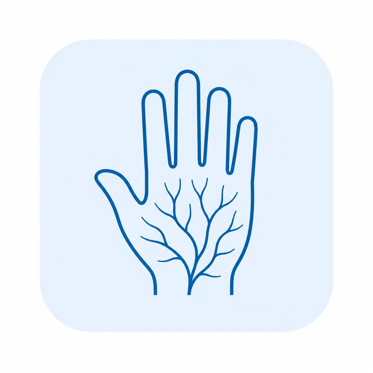 Palm vein recognition icon