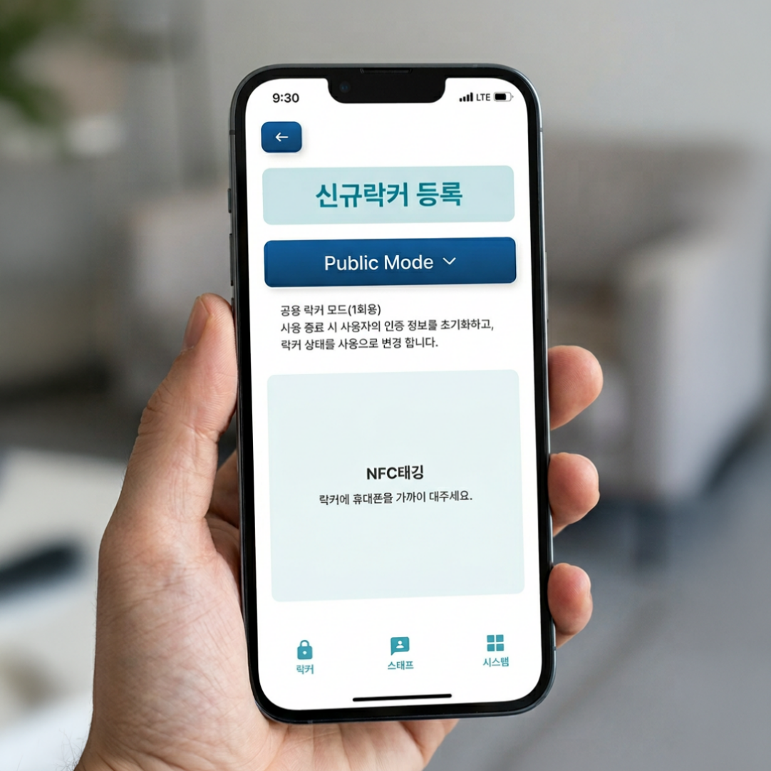 Palmlock Manager App screen